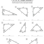 Geometry Special Right Triangles Worksheet Answers