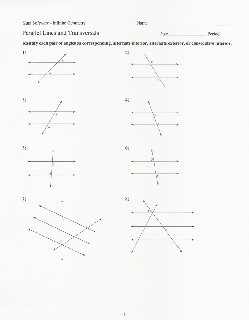 Geometry Worksheet 1 1 Points Lines And Planes