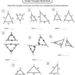 Geometry Worksheet Similar Triangles
