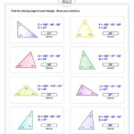 Interior Angles Of A Triangle Worksheet