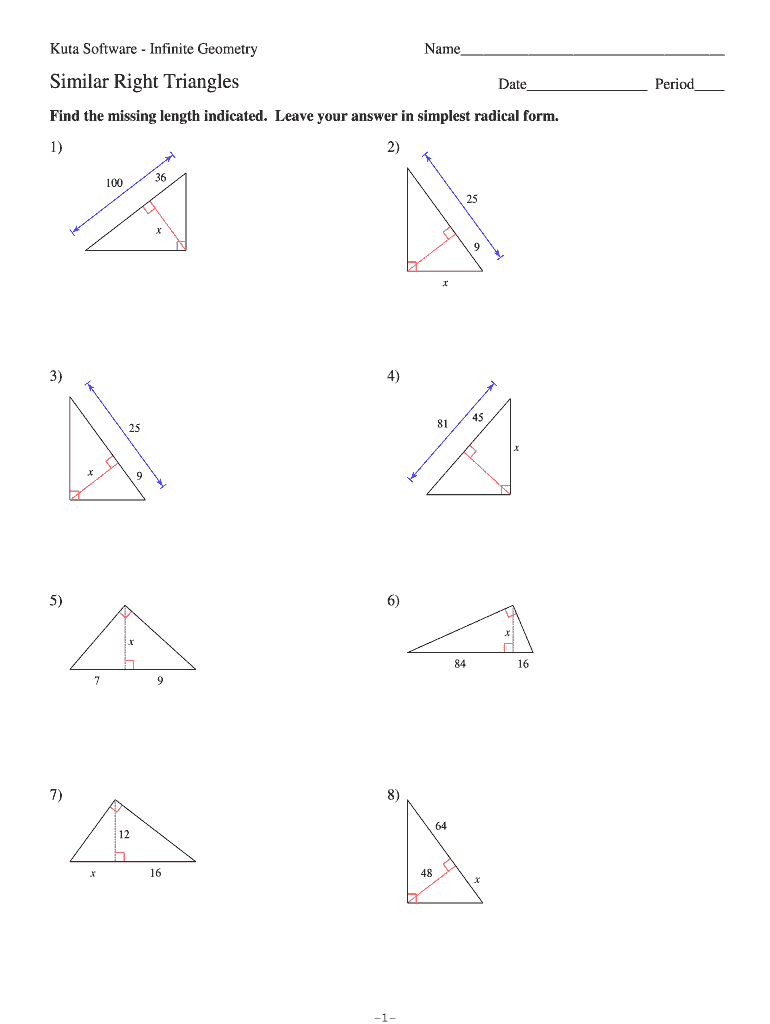 Kuta Software Infinite Geometry Angles In A Triangle Fill Out Sign