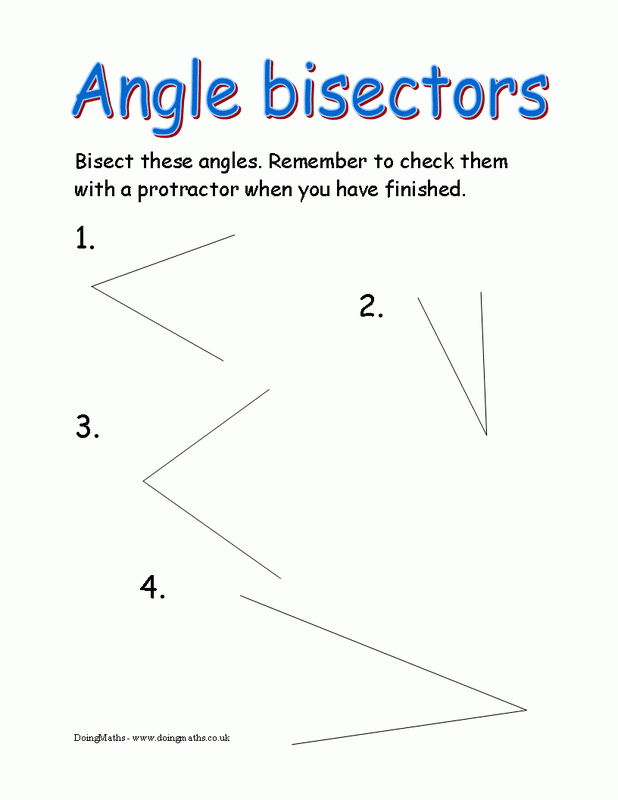 Making Bisectors Of Angles And Lines Independent Practice Worksheet