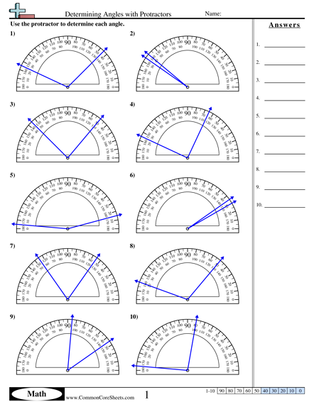 Measure Angles Worksheet 5th Grade