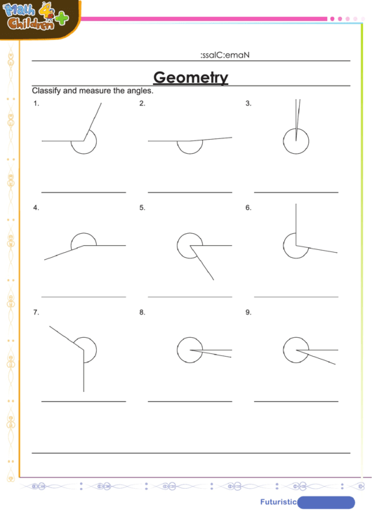 Measuring Angles Protractor Worksheet