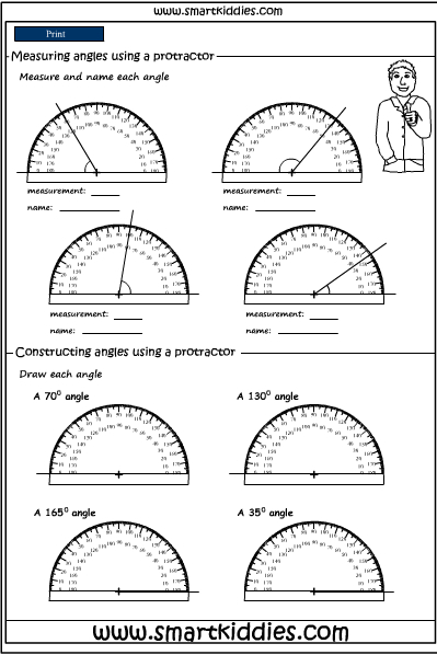 Measuring Angles Protractor Worksheets