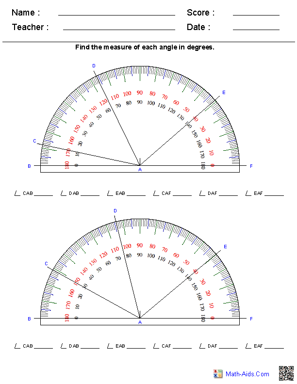 Measuring Angles Without A Protractor Worksheet Askworksheet