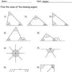 Missing Angle Measures Worksheet