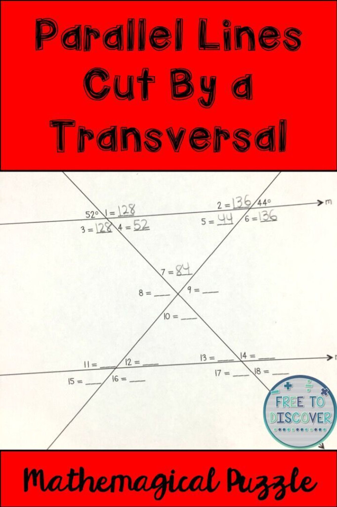 Parallel Lines And Transversals Puzzle Worksheet Answer Key 