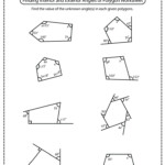 Polygon Angles Worksheet