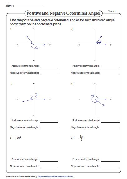 Reference Angles Worksheet Answers