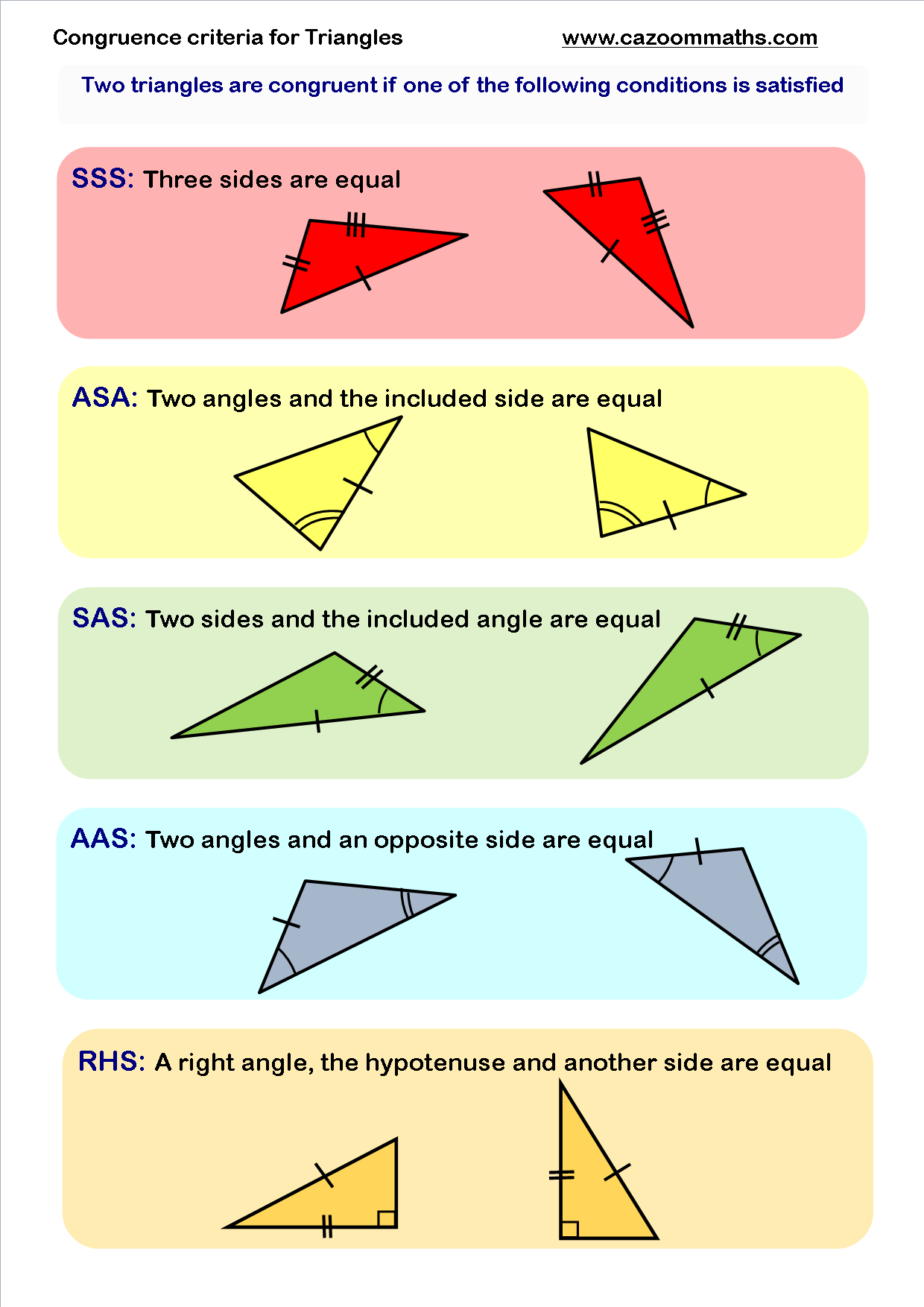 Similar Triangles Worksheets Grade 8
