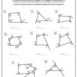 Sum Of Interior Angles Of A Polygon Worksheet With Answers