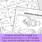 Triangle Interior Angles Worksheets