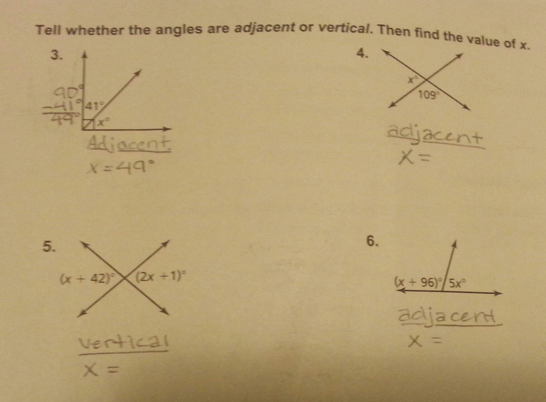 Vertical Angles Worksheet Pdf