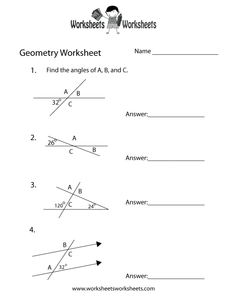 14 4th Grade Geometry Angles Worksheet Worksheeto