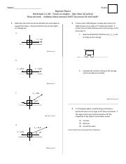 2 1 2B Worksheet Side View Forces doc 20 Name Score Regents