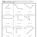 Acute Obtuse And Right Angles Worksheet Preschool Printable Sheet