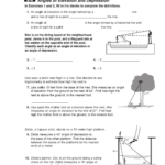 Angles Of Depression And Elevation Worksheet Answers Db excel