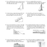 Angles Of Depression And Elevation Worksheets Answers