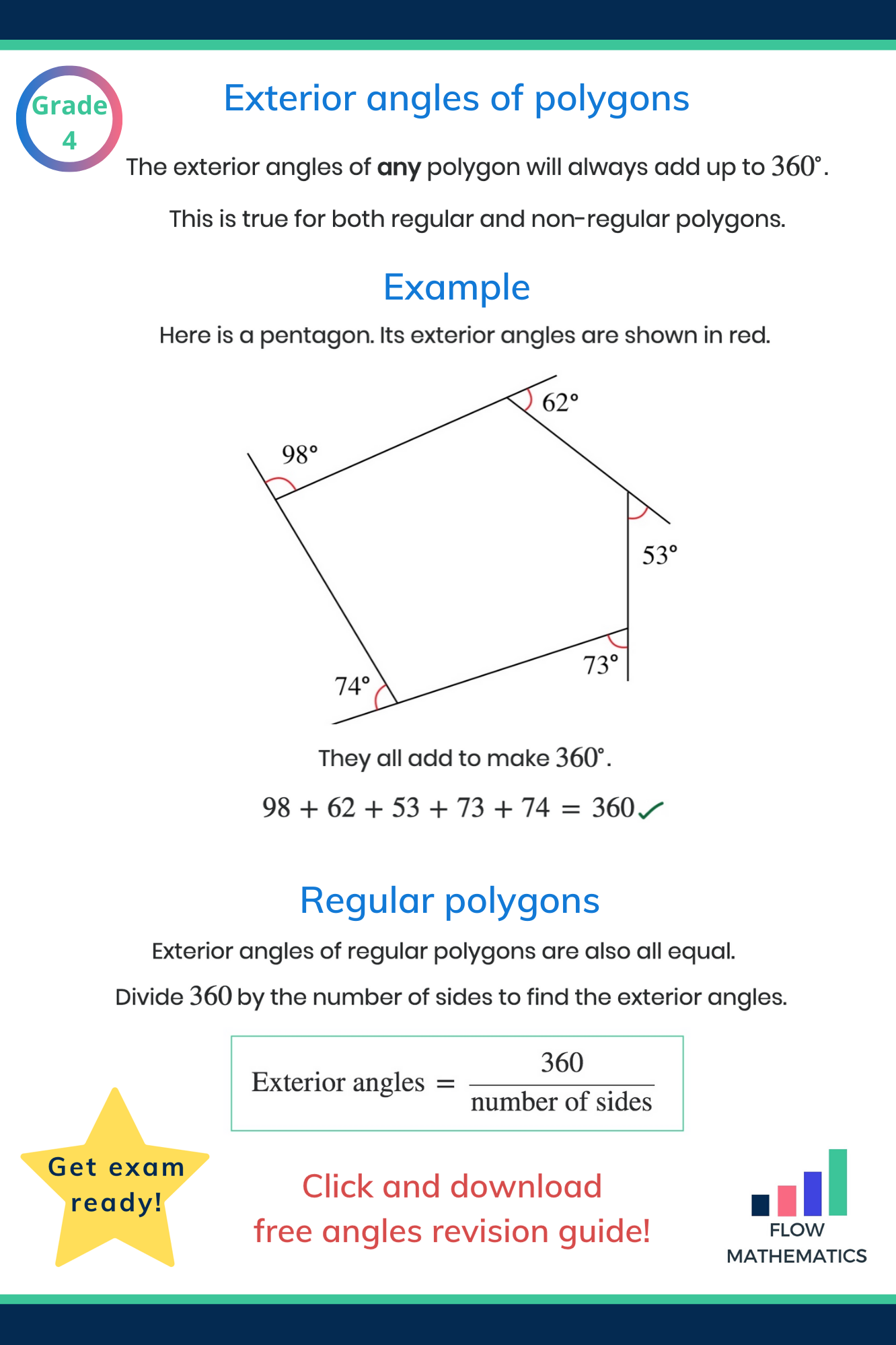 Exterior Angles Of A Polygon Worksheet