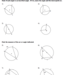 Inscribed Angles Worksheet Answers With Work