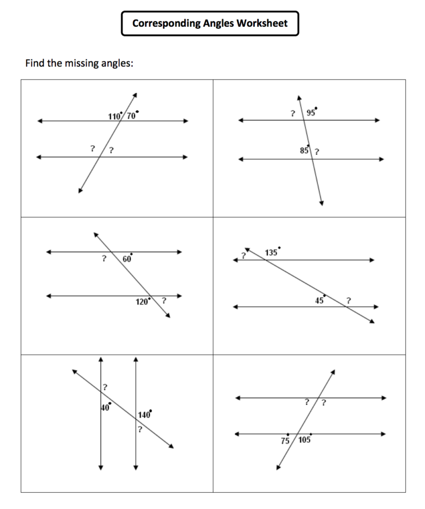 Lines And Angles Worksheet