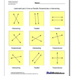 Parallel Perpendicular And Intersecting Lines Basic Geometry Worksheet