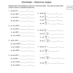 Reference Angles Worksheet Pdf Doc Template PdfFiller