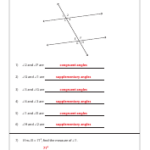 Supplementary Congruent Angles Worksheet With Answer Key Download