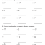 40 Degrees And Radians Conversion Practice Worksheet Answers