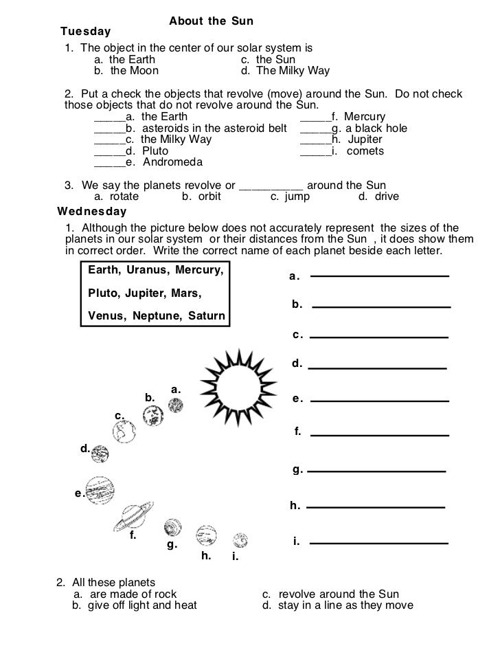 6th Grade Solar System Lessons
