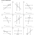 Alternate Angles In Parallel Lines Worksheets