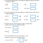 Angles Of Rotation And Radian Measure Worksheet Answers