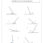 Calculate Angle On A Straight Line Geometry Shape For Year 5 age 9