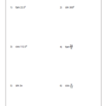 Double Angle And Half Angle Identities Worksheets