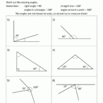 Finding Missing Angles Complementary Supplementary Worksheet