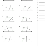 Finding Supplementary Angles Angle Worksheet With Answers Printable