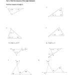 Geometry Assignment Find The Measure Of Each Angle Indicated Worksheet