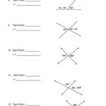 Geometry Worksheet Vertical Adjacent And Linear Pair Angles TPT