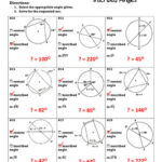 Inscribed Angles Geometry Worksheet Answers