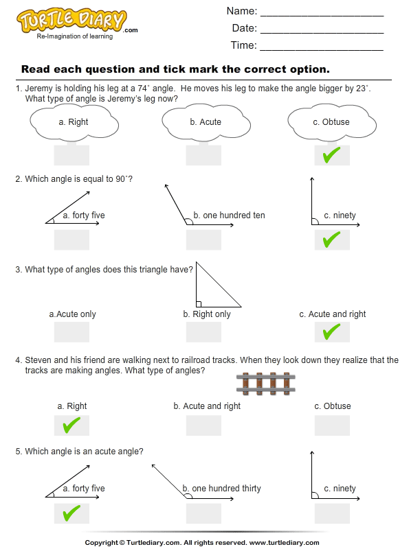 Knowing All The Angles Worksheet Answers Mathbits Angleworksheets
