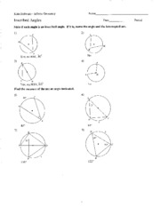 Kuta Software Infinite Geometry Inscribed Angles Worksheet Answers 