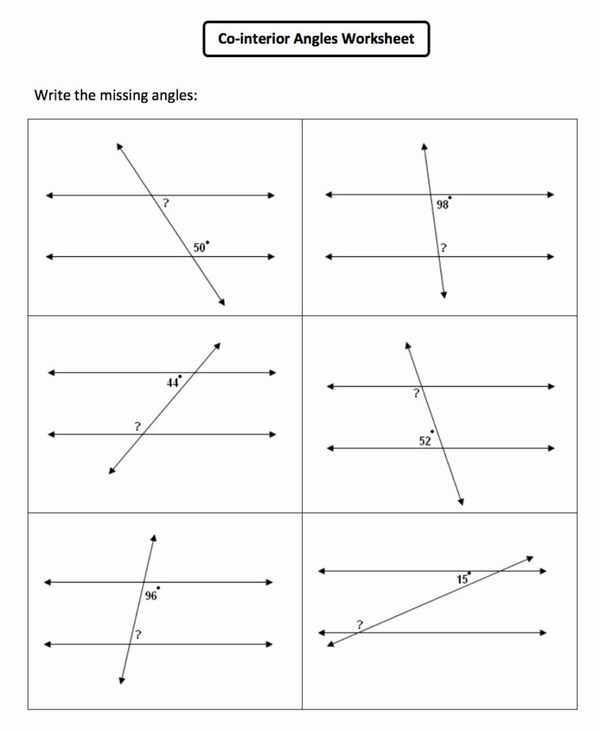 Lines And Angles Worksheet Grade 6 Pdf