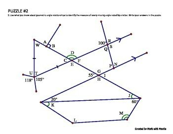 Missing Angle Puzzle Worksheet Answers