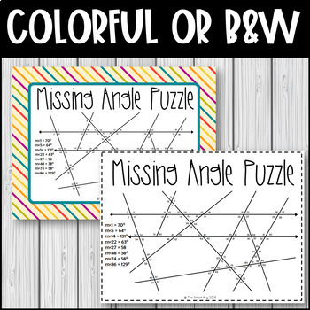Missing Angles Puzzle By Smart Pug Teaching TPT