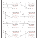 Parallel Angle Relationships Worksheet Answer Key Fill And Sign