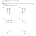 Parallel Lines Cut By A Transversal Worksheet Examples And Notes