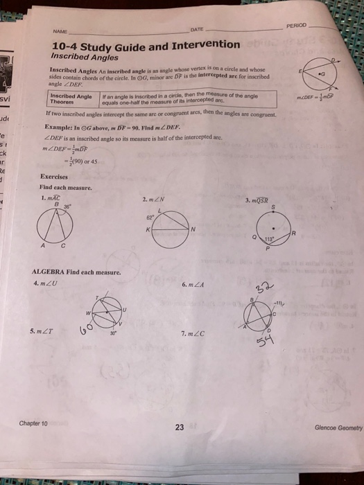 Solved PERIOD NAME DATE 10 4 Study Guide And Intervention Chegg