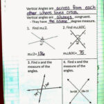 Special Angle Pairs Worksheets Answer Key