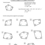 Sum Of Interior Angles Of A Polygon Worksheet